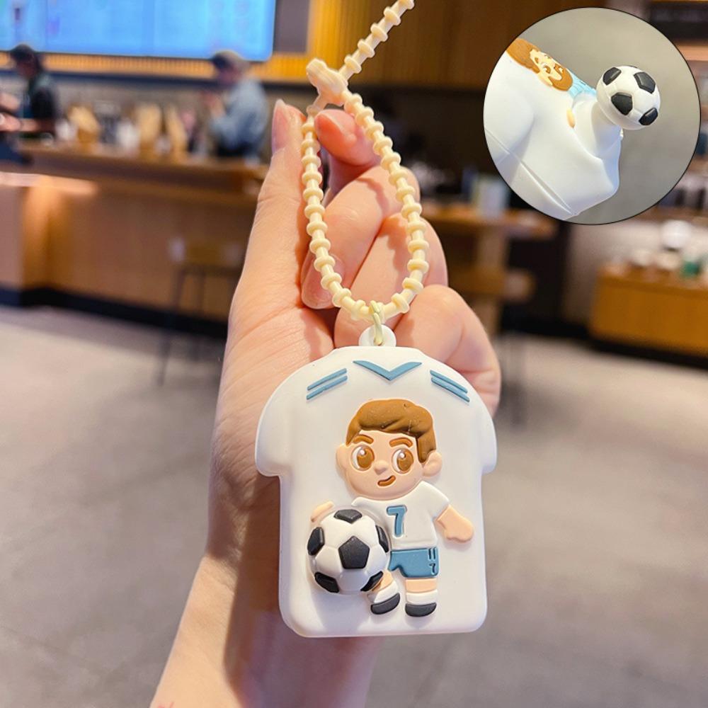 Silicone Stress Relieving Fingertip Toys Couple Jerseys Sports Keychains  Football Player Style C