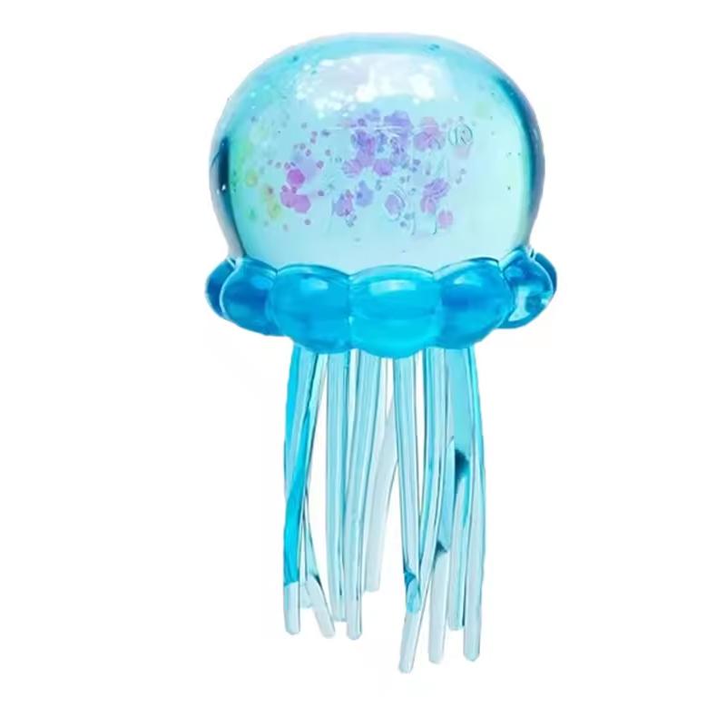 Nee Doh Jellyfishglitter Jellyfish Squishy Squeeze Fidget Toy Stress Relief Sensory Decompression Toy Kids Birthday Party Gift