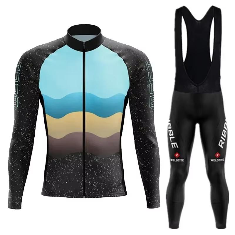 2026 White  Cycling Jersey Set Ribble Weldtite Cycling Clothing Autumn Men Road Bike Shirt Bicycle Tights Mtb Maillot Culotte