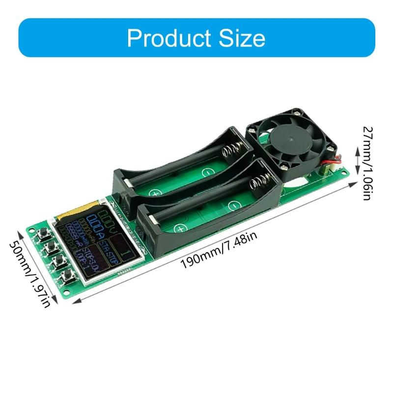 Two Channel Battery Capacity Internal Resistance Analysis With Auto Stop Charging 1A Maximumly Current 4.2V Full Charge Compact Design For Flat Cell