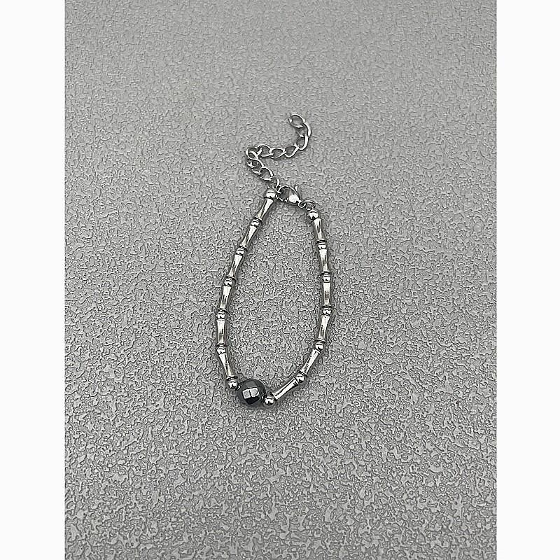 New Chinese Style Geometric Stainless Steel Bracelet For Men And Women Hand Jewelry