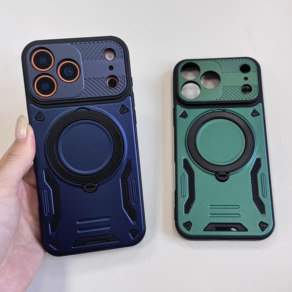 Armor Schutzhülle mit drehbarem Magnetring für iPhone 17 Air, 16, 15, 14, 13, 12, 11 Plus, Pro Max – MagSafe-kompatibel und stoßfest