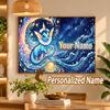 Vaporeon Custom Name Diamond Painting Personalized 5D Full Drill DIY Diamond Art Home Decor