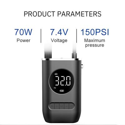 Car Pump Car Air Pump Portable Mini Self Propelled Electric Tire Pump Air Pump Handheld Wireless Digital Display Charging Pump