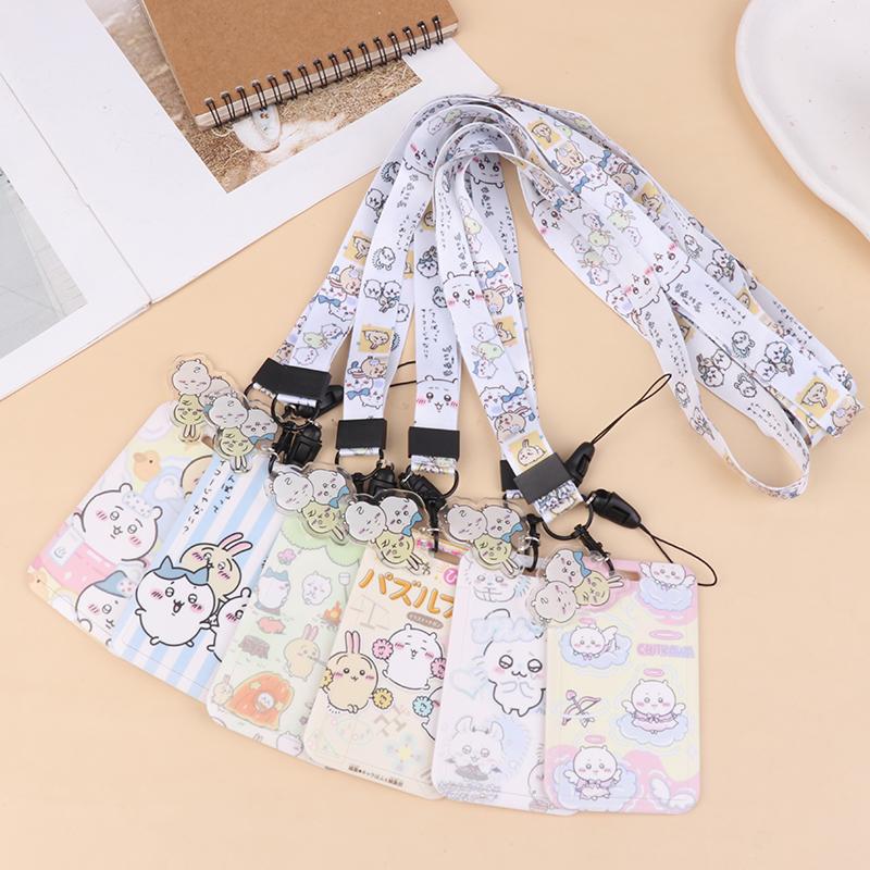 Cute Cartoon Neck Strap Lanyard Card Cover For Student Id Card Teacher Strap Badge Holder Photo Card Diy Hang Rope Keyring