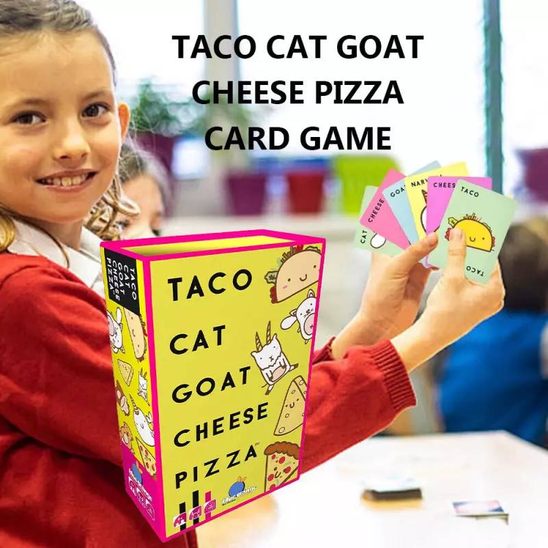 Taco Goat Cat Cheese Pizza Card Board Game Family Parties Interactive Gifts