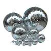Silver Color Hanging Hole Mirror Balls Different Sizes Reflective Balls Christmas Tree Ornaments Home Decoration