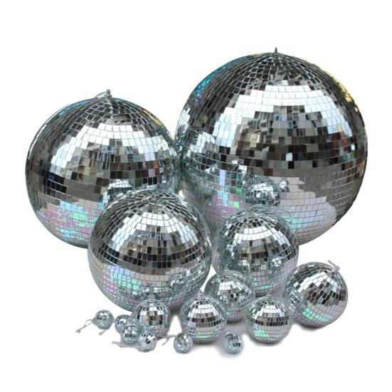 Silver Color Hanging Hole Mirror Balls Different Sizes Reflective Balls Christmas Tree Ornaments Home Decoration