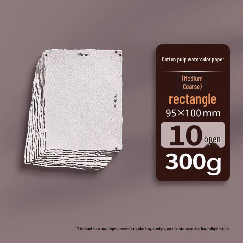 300g Watercolor Postcard Paper - Thick, Medium Rough Texture, Wood Pulp, Square, Blank Cardstock for Painting and Drawing