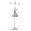 Jewelry Holder Display Necklace Earrings Storage Polyresin Doll Stand with Detachable BracketGrey 3