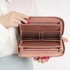 Women's wallet long handheld card holder large capacity multi-card clutch 100% genuine leather luxury zippered coin purse
