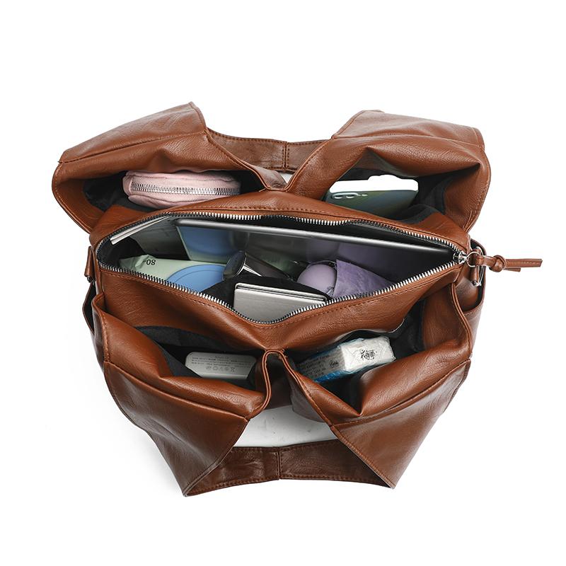 Mother Bag Large Capacity Shoulder Crossbody Bag Soft Leather Women's Tote Bag