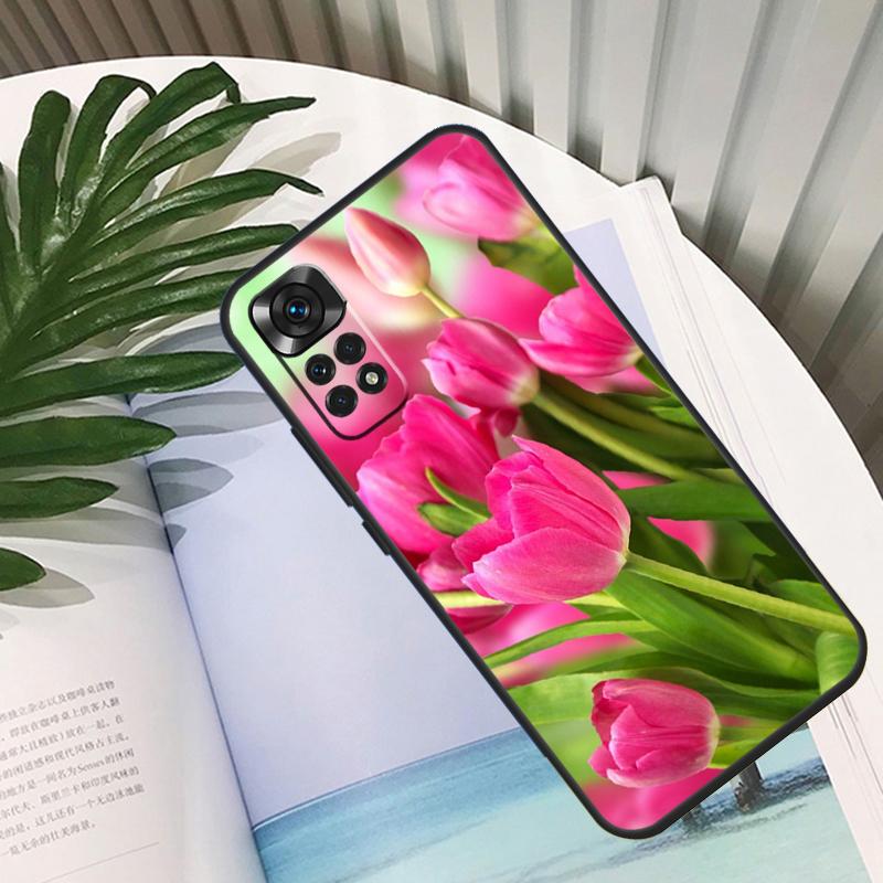 Tulips Flower Funda For Xiaomi Redmi Note 11 10 12 13 14 15 Pro Plus Case For Redmi 15C 10C 13C 12C 14C 15