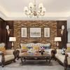 10M 3D Imitation Brick Grain Wall Sticker Wallpaper Antique Effect Self-adhesive Bathroom Kitchen TV Background Wall Home Decor