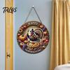 Harvest Festival Party Supplies Welcome Sign for Front Door, Rustic Wooden Hanging Pumpkin Art Entryway with Hemp Rope, Autumn Plaque Fall Porch