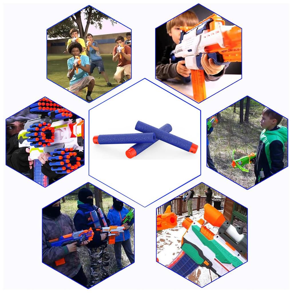 Foam EVA Refill Sponge Darts Replacement Round X 200 Blue Darts, Darts, Bullets, Bullets, Compatible, Bullets, Reusable, Quiet, Toys, Bullets, Soft,