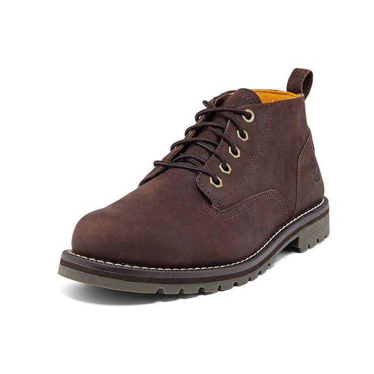 Timberland Botas casuales impermeables para exteriores Larchmont hasta el tobillo con absorción de impactos, duraderas y que aumentan la altura para hombre, color marrón oscuro A44MGW