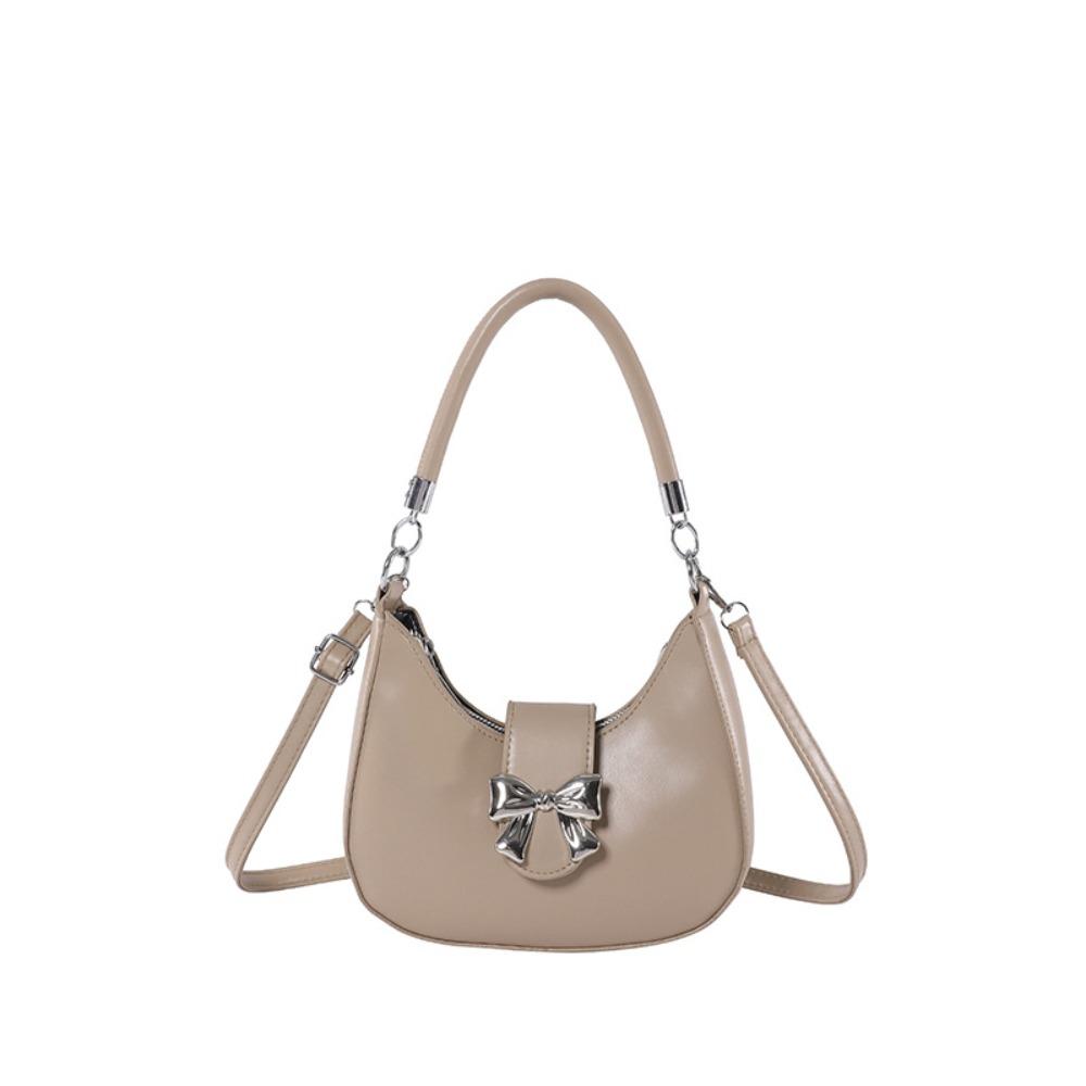 

Сумка-полумесяц из искусственной кожи с принтом пельменей в стиле Y2k, сумка-полумесяц с милым бантом, сумка через плечо для шопинга розовый