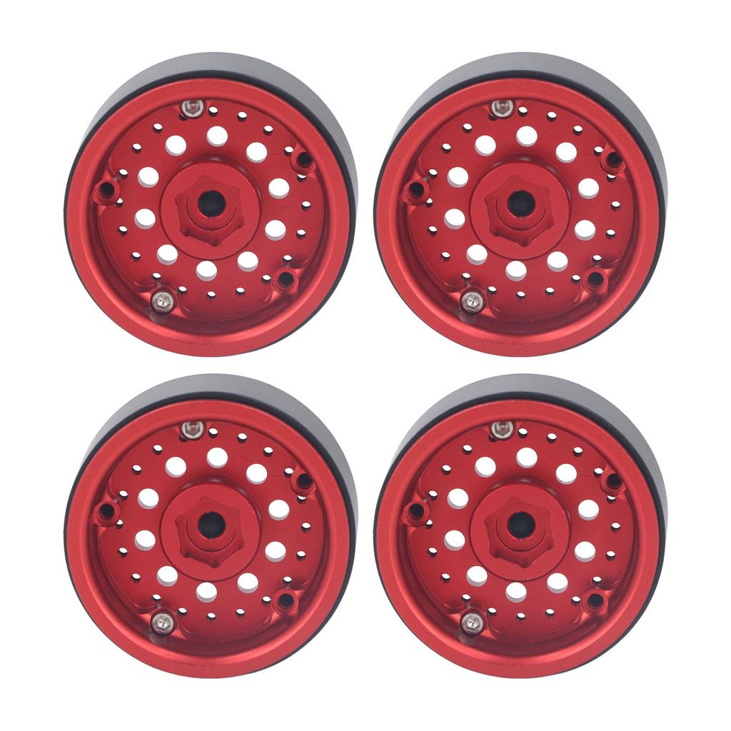 4PCS RC Beadlock Wheel Rim Set 1.9 Inch Aluminum Alloy 1 10 RC Car Wheel Hub for Axial SCX10 I II III