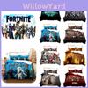 Fortnite 3-delat Digitalt Tryckt Sängkläder Set Färgglatt Mönster Högkvalitativt Tyg