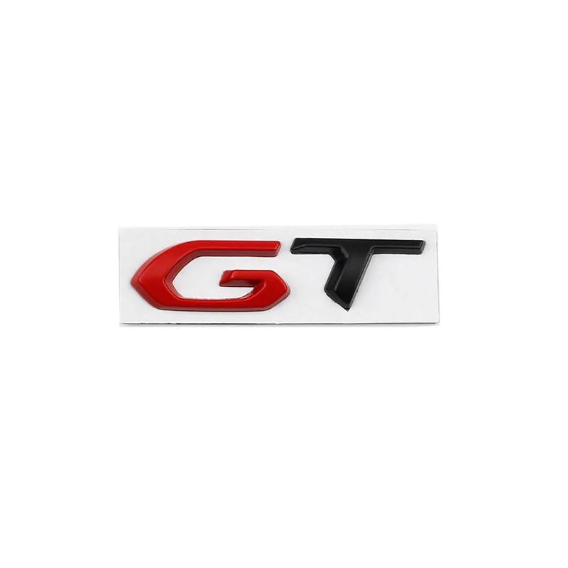 New GT Letter Badge Car Stickers for Peugeot 308 5008 4008 GT Rear Trunk Refit Accessories Body Decoration Rear Boot Label