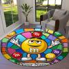 M&M's Custom Name Round Area Rug,Carpet Rug for Living Room Bedroom Sofa Playroom Decor,Non-slip Floor Mat