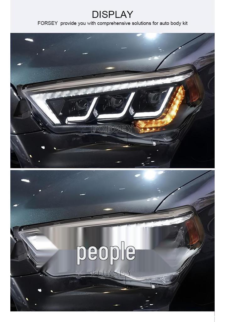 Toyota Tundra/4Runner 14-20 LED Headlights with Flowing Turn Signals & Daytime Running Lights