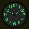 Silent Quartz Clock Plastic Wall Mounted Luminous Quiet for Living Room Bedroom 12in 30cm