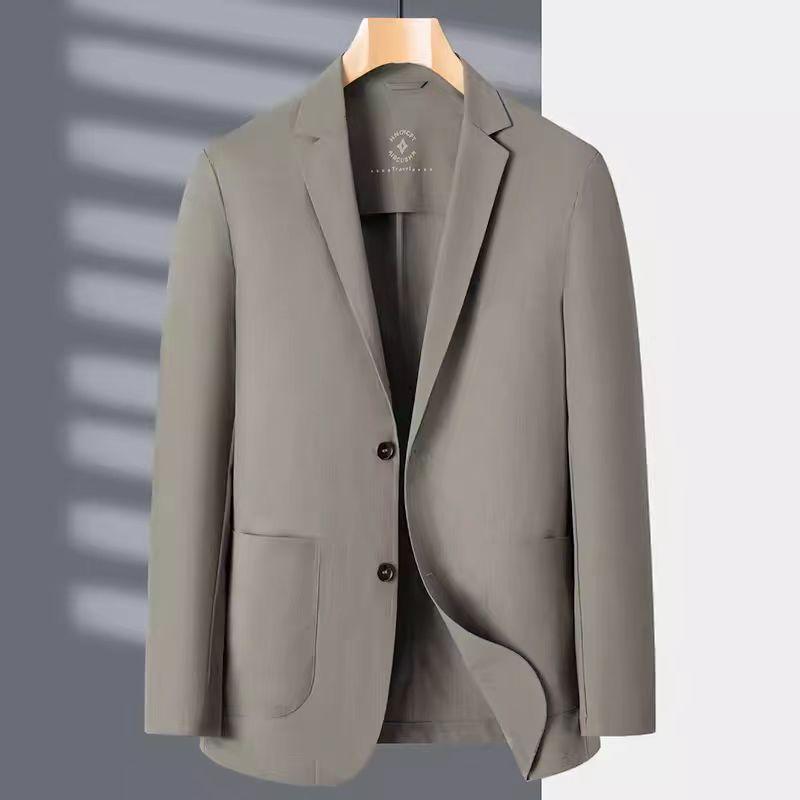 Pánský ležérní oblek jaro a léto mikroelastický lehký luxusní business sako na jeden knoflík mládež nano ledové hedvábí sluneční ochrana sako