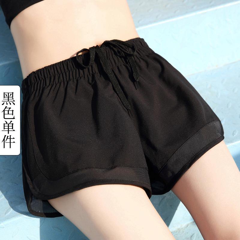 Yoga Wear Mesh Sports Shorts Women Summer Anti-naked Fitness Running Morning Exercise Elastic Quick Drying Outside Wearing Three-quarter Pants