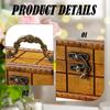 Retro Wood Trinket Box Jewelry Display Case Keepsake Chest Versatile Portable Accessory for Little