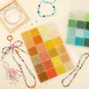 24-compartment seed bead set, 3mm bead material kit for diy bracelet, necklace, and jewelry making