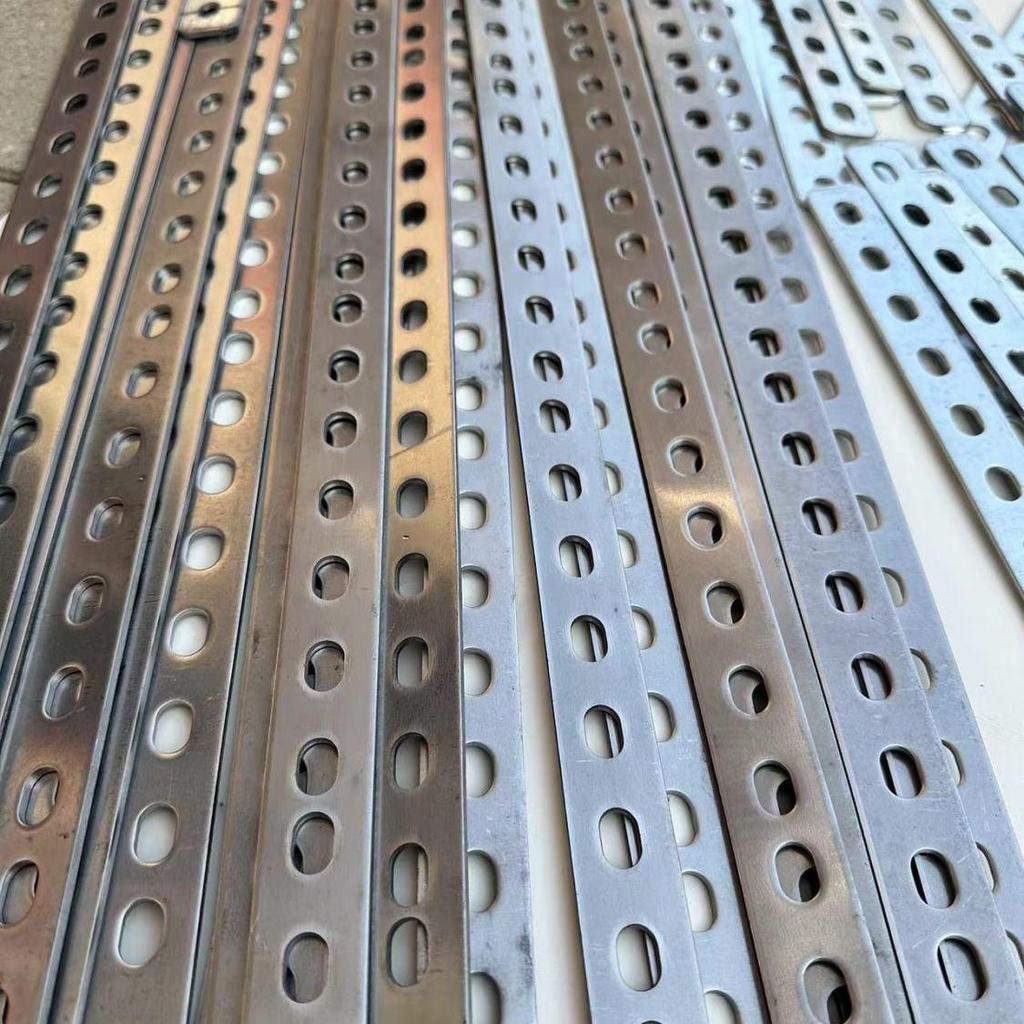 Sturdy Iron Bar with Holes for Shelving - Rust-resistant