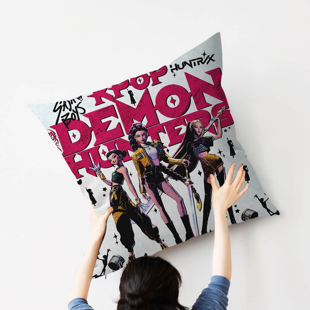 KPop D-Demon Hunters Maple Design Cushion Cover Happy Autumn Harvest decor Holiday Decorati Pillow Cover