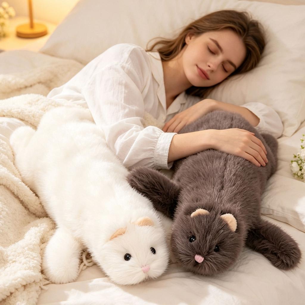 Realistic Ferret Stuffed Animal Plush Toy Soft Cute Plushie for Kids