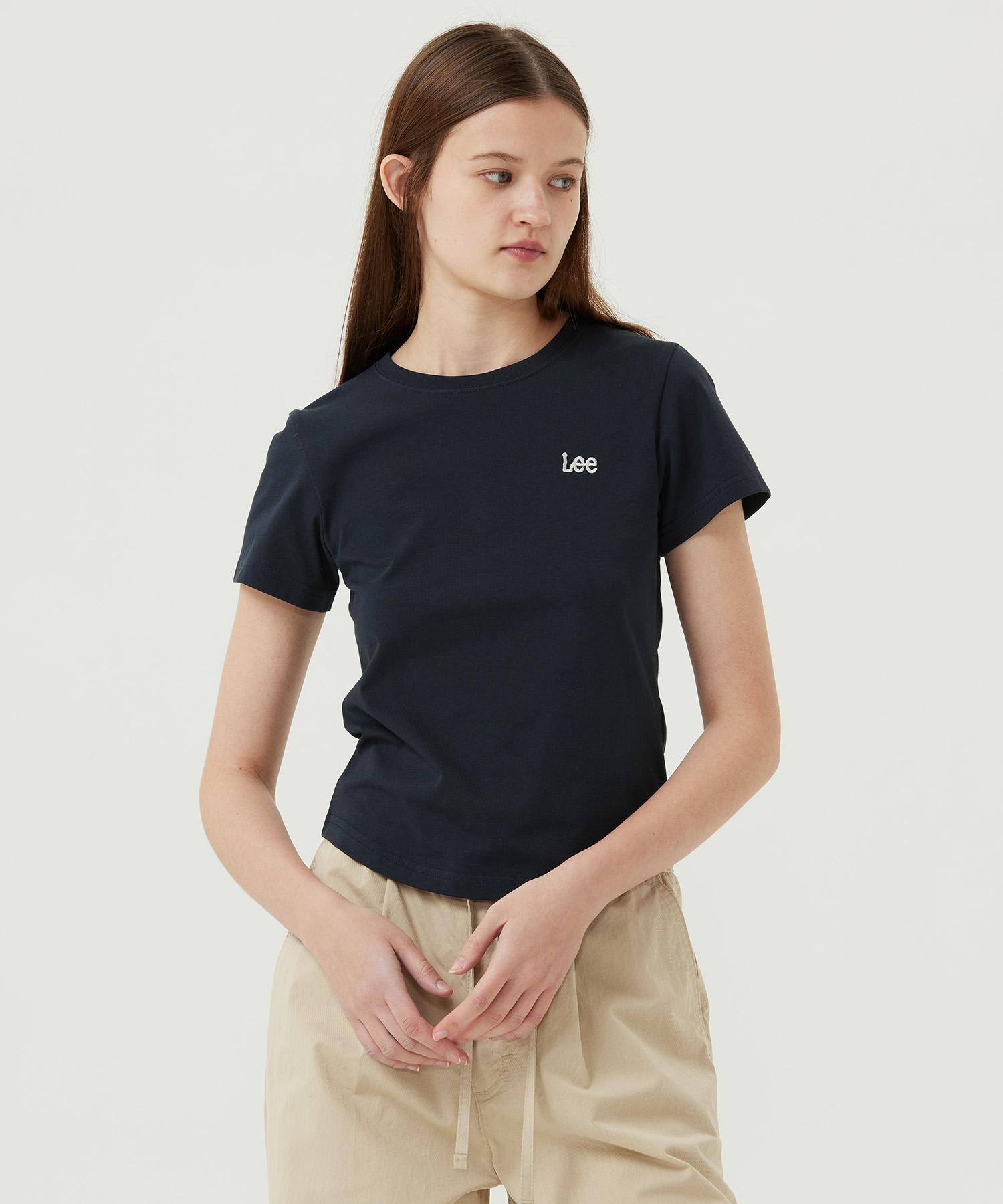 Lee Women S Small Twitch Logo Typography T-Shirt Navy S