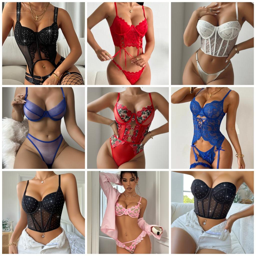 Multi-Style Kant Gaas Lingerie Set Bh Nachtjapon Combinatie Dames Nachtkleding Veelzijdige Verleidelijke Lingerie Collectie met Diverse Stijl Opties