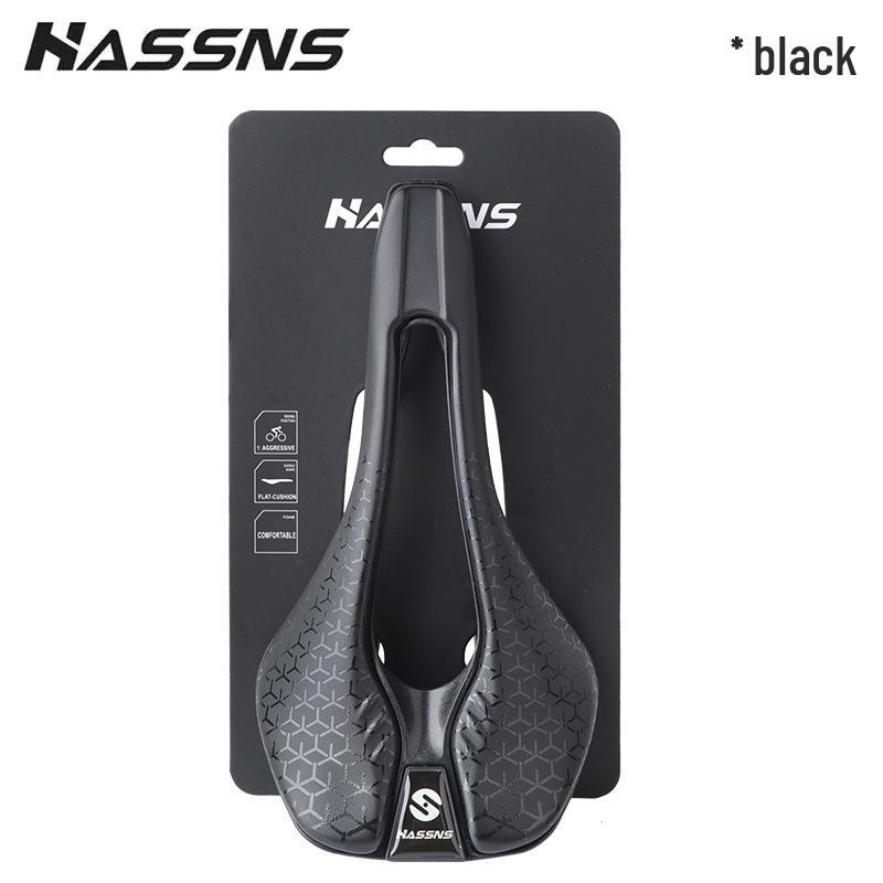 

HASSNS Легкое седло для горного и шоссейного велосипеда - Удобное, дышащее, из микрофибры, с полым дизайном.