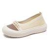 Fashion Women Mesh Shoes New Fashion Pearl Female Fisherman Shoes Breathable Thick Sole Women Footwear Shallow Casual Flats Mom Shoes