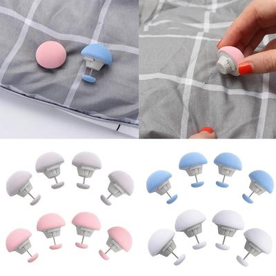 4Pcs Bed Sheet Clips Non-Slip Fitted Quilt Sheet Holde Household Simple Pure Color Quilt Holder Mushroom Shape Quilt Clip