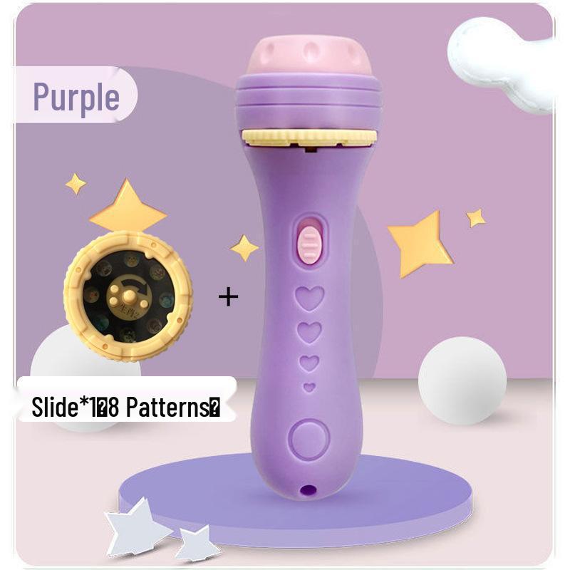 Available Children's Cognitive Cartoon Animal Projector Flashlight for Early Education