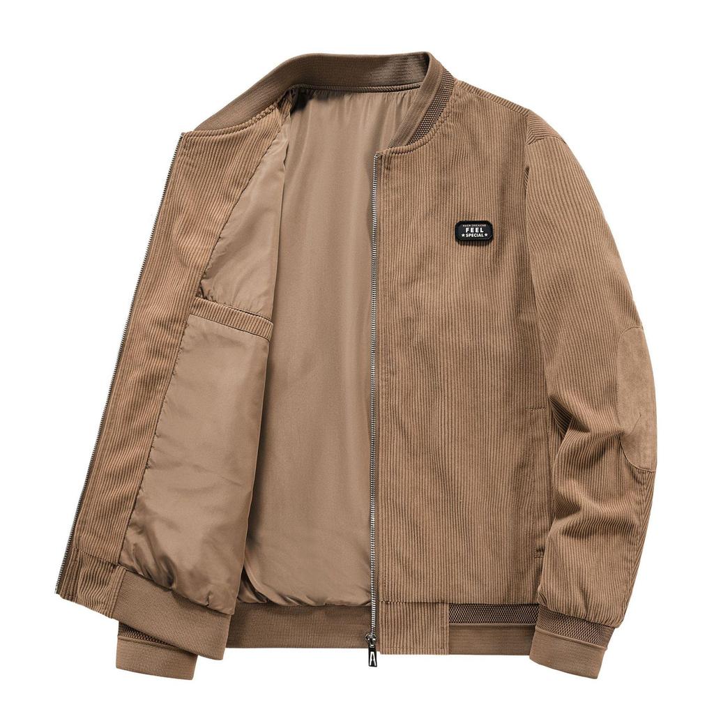 Spring and Autumn Jacket Men's Loose Large Size Top Tooling Flying Baseball Suit Vintage Corduroy Fashion Jacket