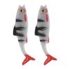 1/2/3Pcs 8CM Soft Artificial Lure Paddle Tail Silicone Bionic Swimbait Realistic 3D Eyes Swimming Lure Saltwater Freshwater Fishing Accessories