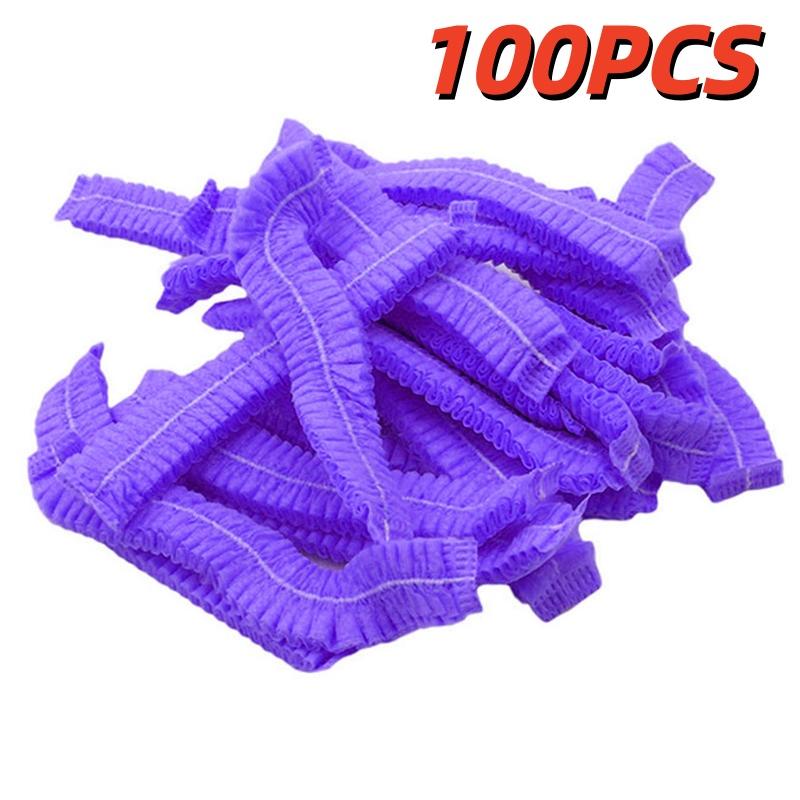 100Pcs/Pack Disposable Hair Head Covers Net Bouffant Dustproof Anti Dust Caps Breathable Shower Bathing Hats Kitchen