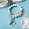 Cross-Border Yak Cartoon Animal Bracelet: Creative Silicone Beads & Tassel Keychain Accessories
