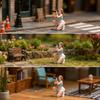 1/64 Miniature Figures Model Action Figure Hand Painted Garage Scene People Resin Collection Desk