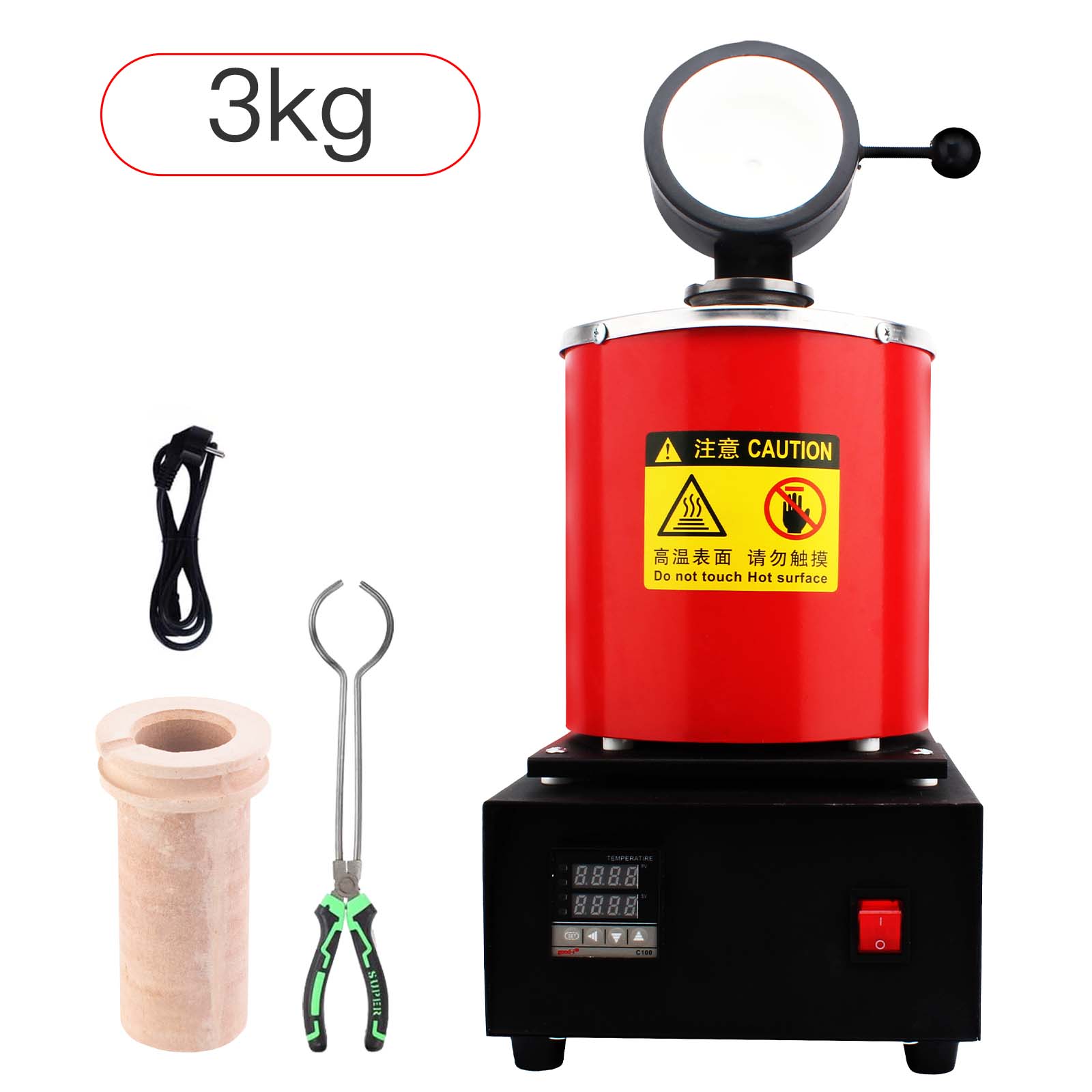 1400W 1-3KG Zelta kausēšanas krāsns, Elektriskā