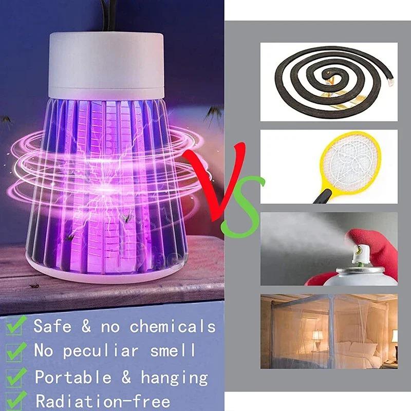 Mückenvernichterlampe Tragbar USB-Aufladung Stromschlag Mückenvernichter Außenbereich Stummschaltung Anti-Mückenlampe Schädlingsbekämpfungslampe