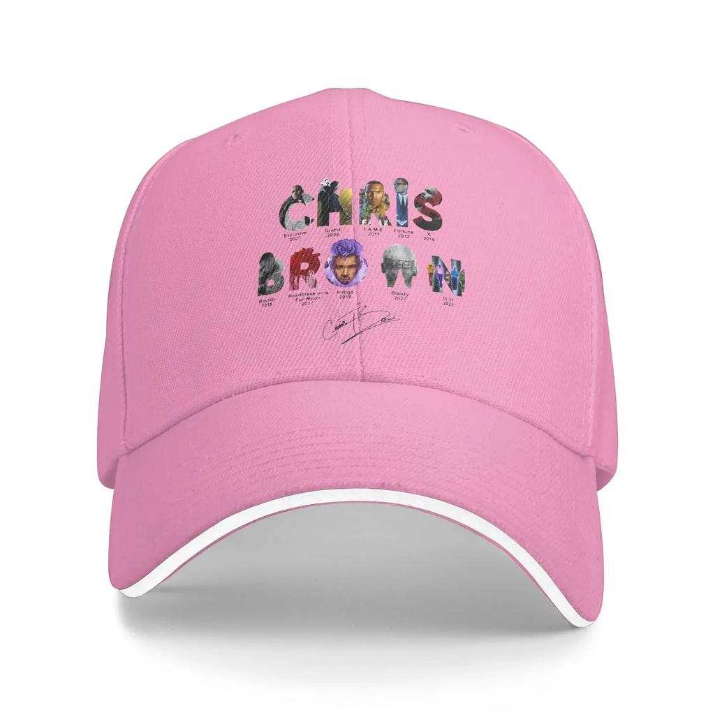 Chris Baseball Cap Browns Breezy Bowl XX Tour UnisexTeens Print Hip Hop Hats Spring Trendy Kpop Rock Sunscreen Baseball Caps