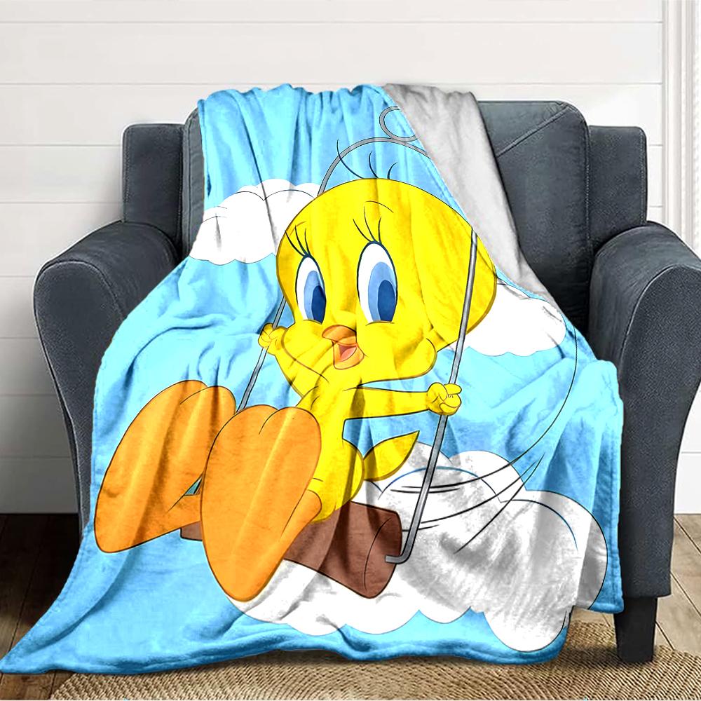 1pc Tweety3 Blanket, Gift, for Men and Women, Soft Blanket, Good for Sofa Bed Couch Travel, Lightweight Flannel Blanket
